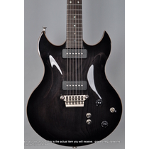 VOX SDC55TKSS Doublecut Semi-Solid Trans Black Electric Guitar 1100321