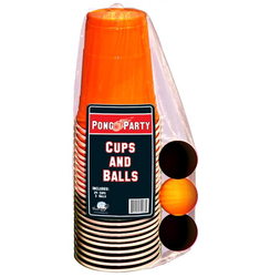 Orange & Black Beer Pong Set