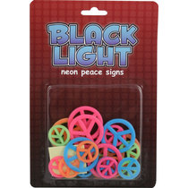 24 Pc Black Light Peace Signs