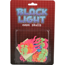 24 Pc Black Light Skulls