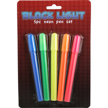 5 Pc Black Light Pen Set