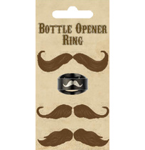 Mustache Bottle Opener Ring