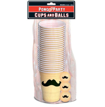 Mustache Beer Pong Pack